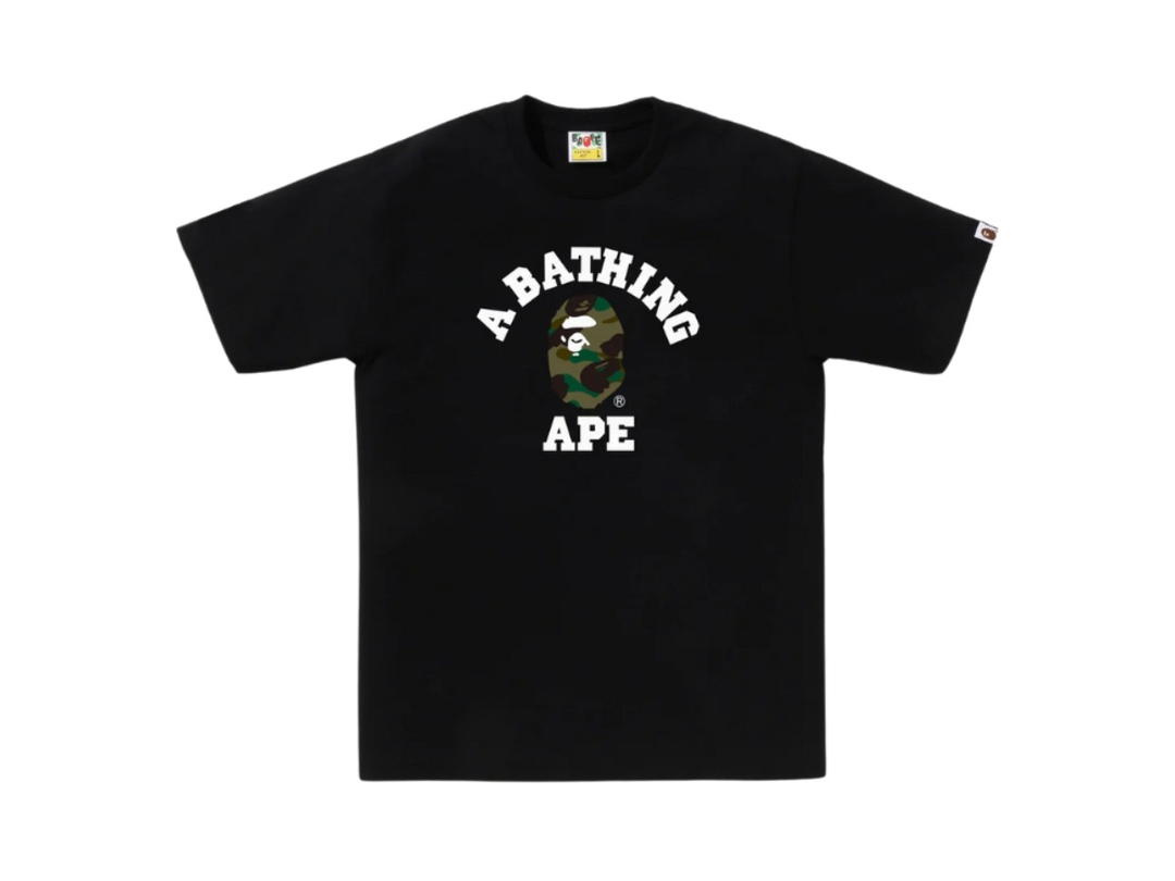 Bape Bape 1st Camo College Tee Black Green