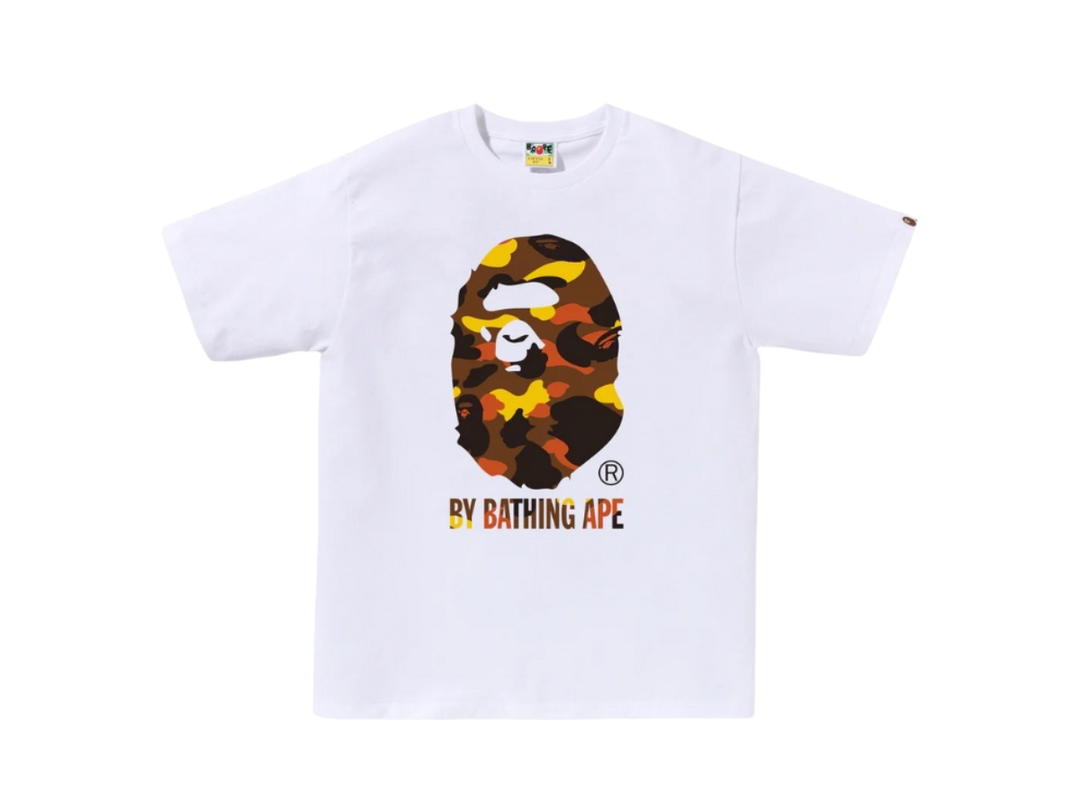 Bape Bape 1st Camo By Bathing Ape Tee White Orange
