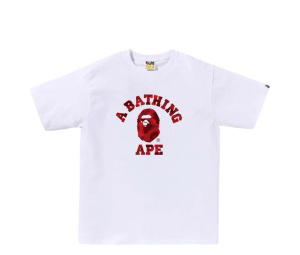 Buy Bape Color Camo College Tee White at Sasom – Authentic and Ready to Ship