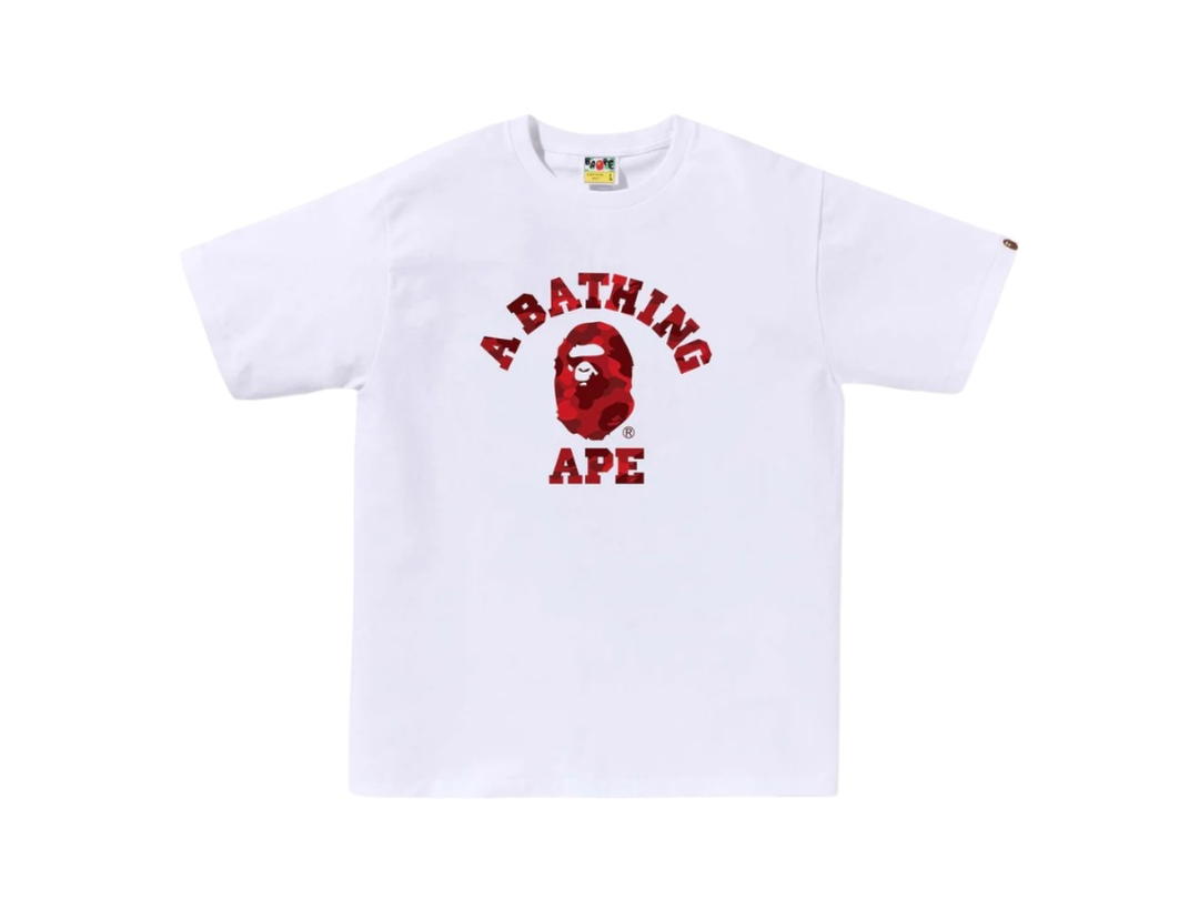 Bape Bape Color Camo College Tee White