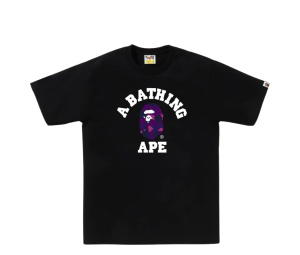 Buy Bape Camo College Tee Purple Black at Sasom – Authentic and Ready to Ship