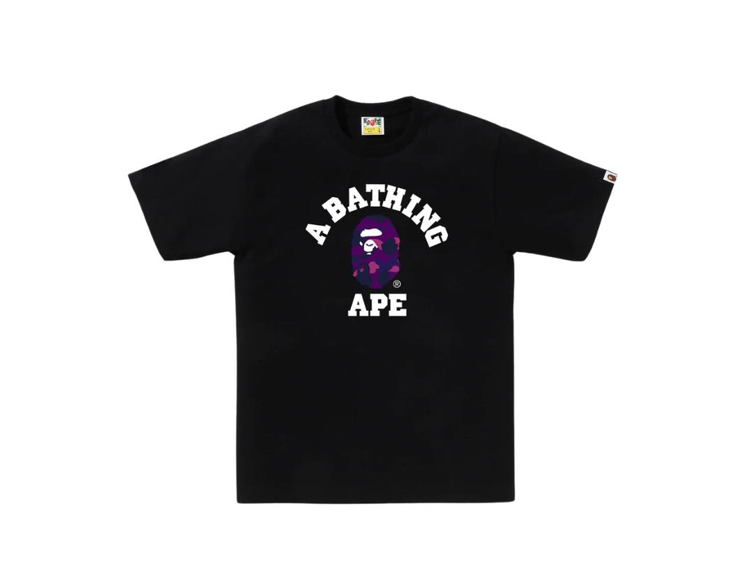 Bape Bape Camo College Tee Purple Black
