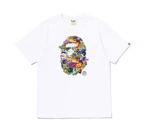 Buy Bape Sticker Pack Ape Head Tee White at Sasom – Authentic and Ready to Ship