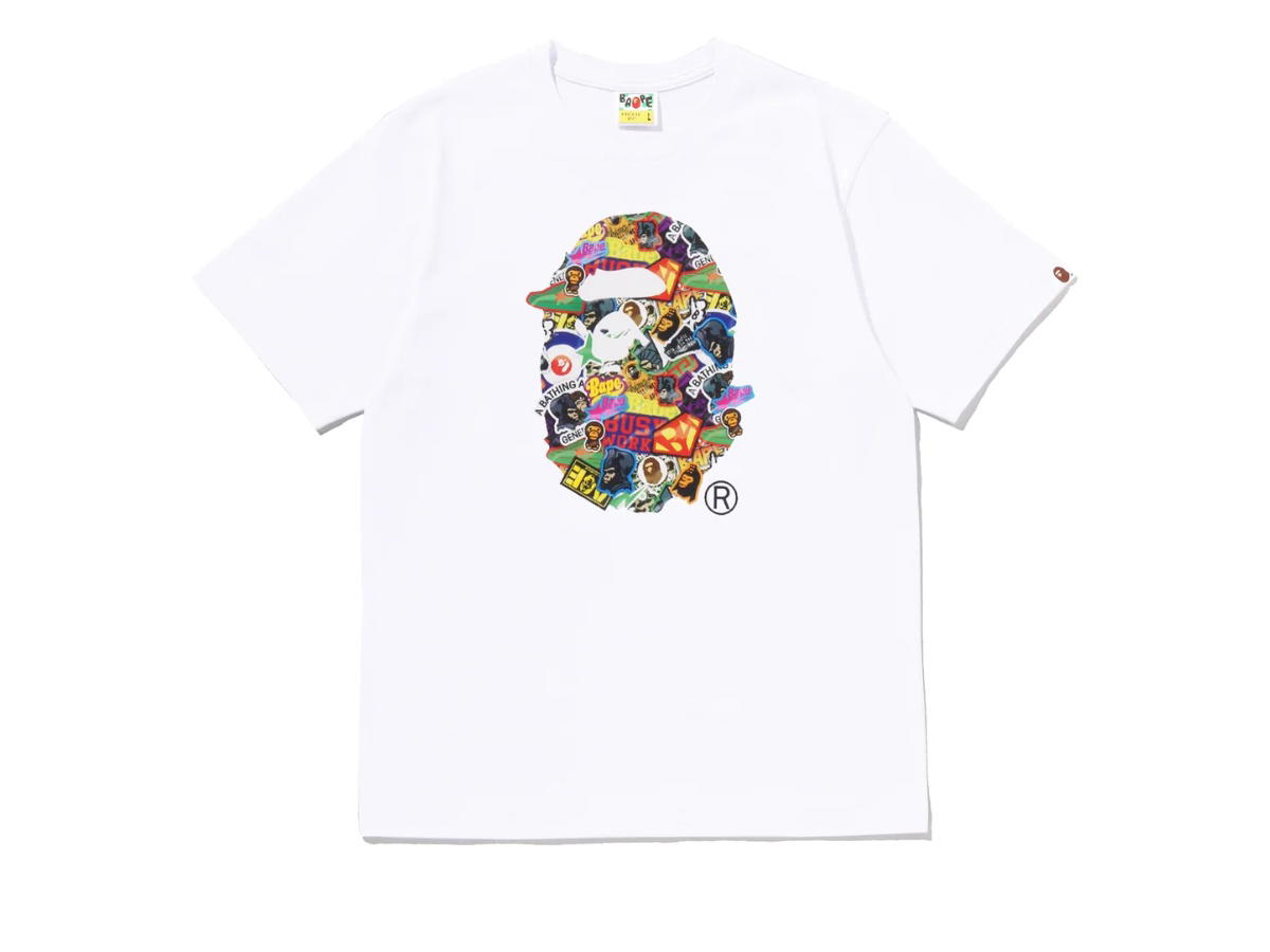 Bape Bape Sticker Pack Ape Head Tee White