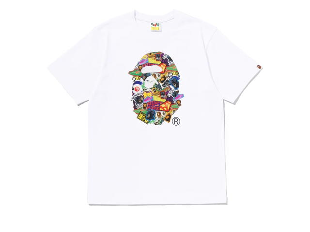 Bape Bape Sticker Pack Ape Head Tee White - view 1