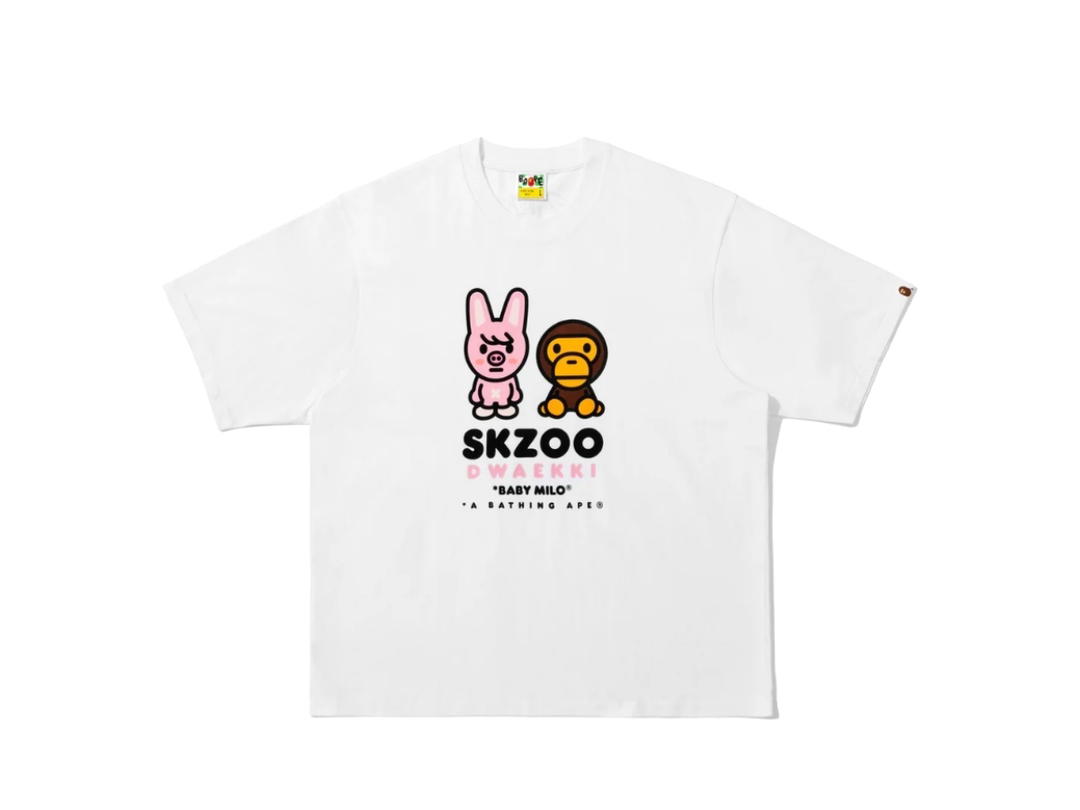 Bape Bape X Stray Kids Dwaekki Baby Milo Tee White