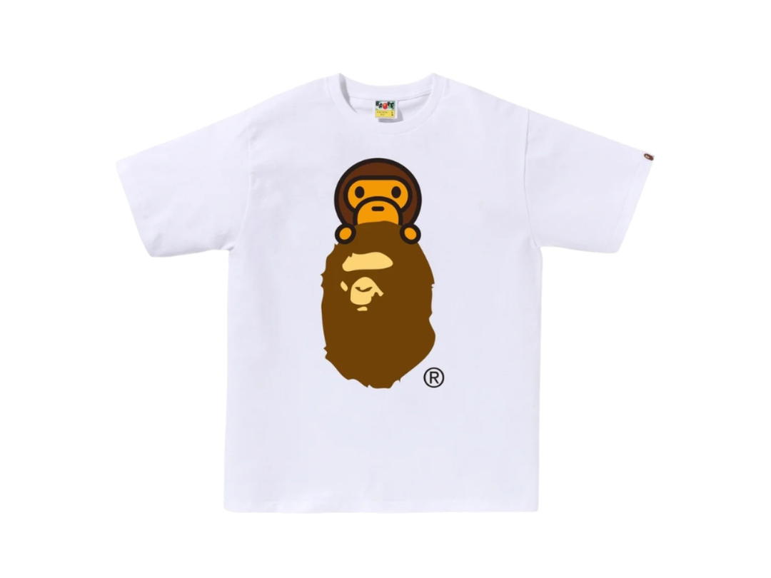 Bape Bape Milo On Ape Head Tee White
