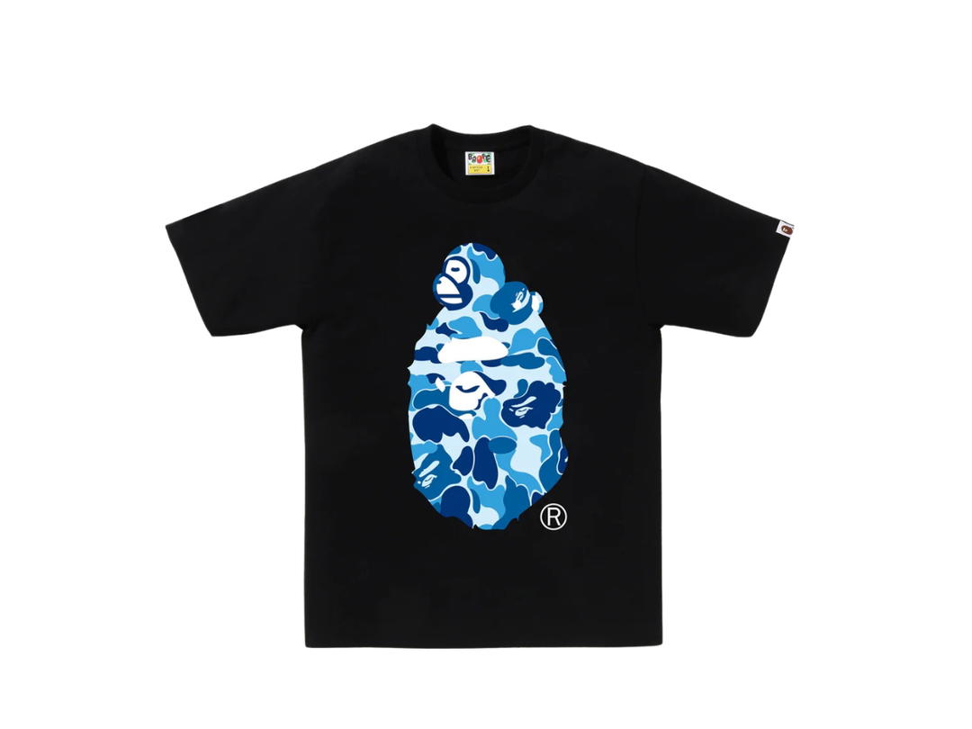 Bape BAPE Abc Camo Milo on Big Ape Tee Black Blue