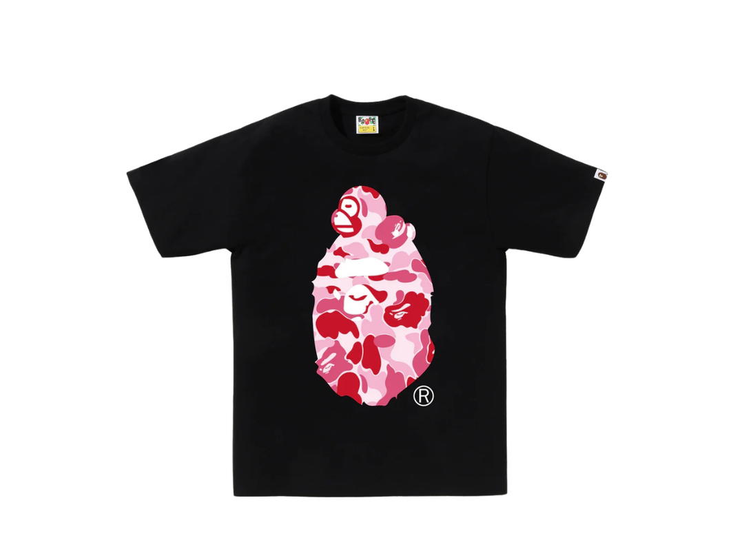 Bape BAPE Abc Camo Milo on Big Ape Tee Black Red