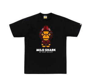 Buy Bape Camo Milo Shark FZH Tee Black at Sasom – Authentic and Ready to Ship