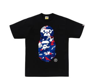 Buy Bape STA Strike Camo Milo on Ape Head Tee Black at Sasom – Authentic and Ready to Ship