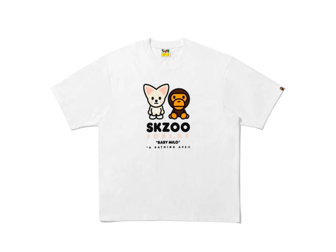 Bape Bape X Stray Kids Foxi.ny Baby Milo Tee White