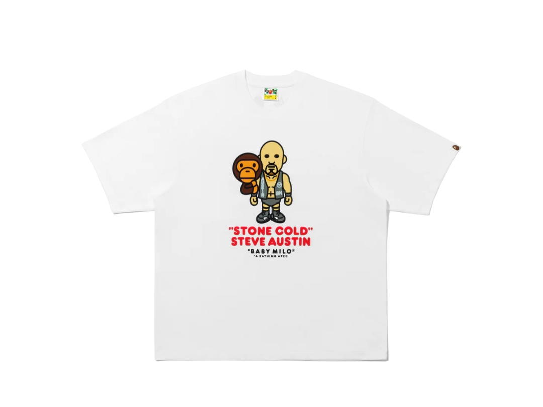 Bape Bape X WWE Stone Cold Steve Austin Baby Milo Relaxed Fit Tee White