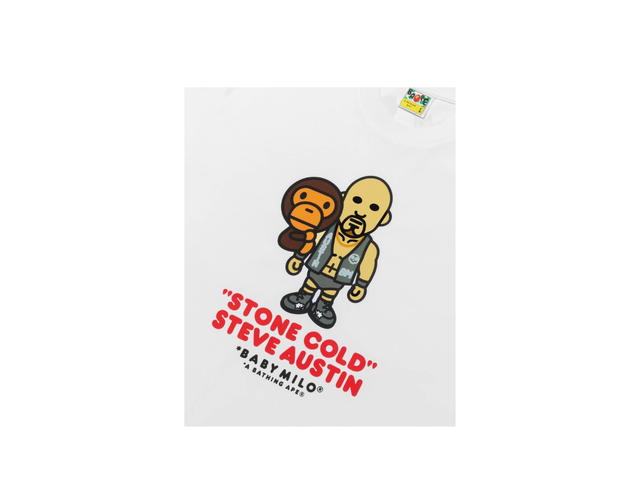 Bape Bape X WWE Stone Cold Steve Austin Baby Milo Relaxed Fit Tee White - view 3
