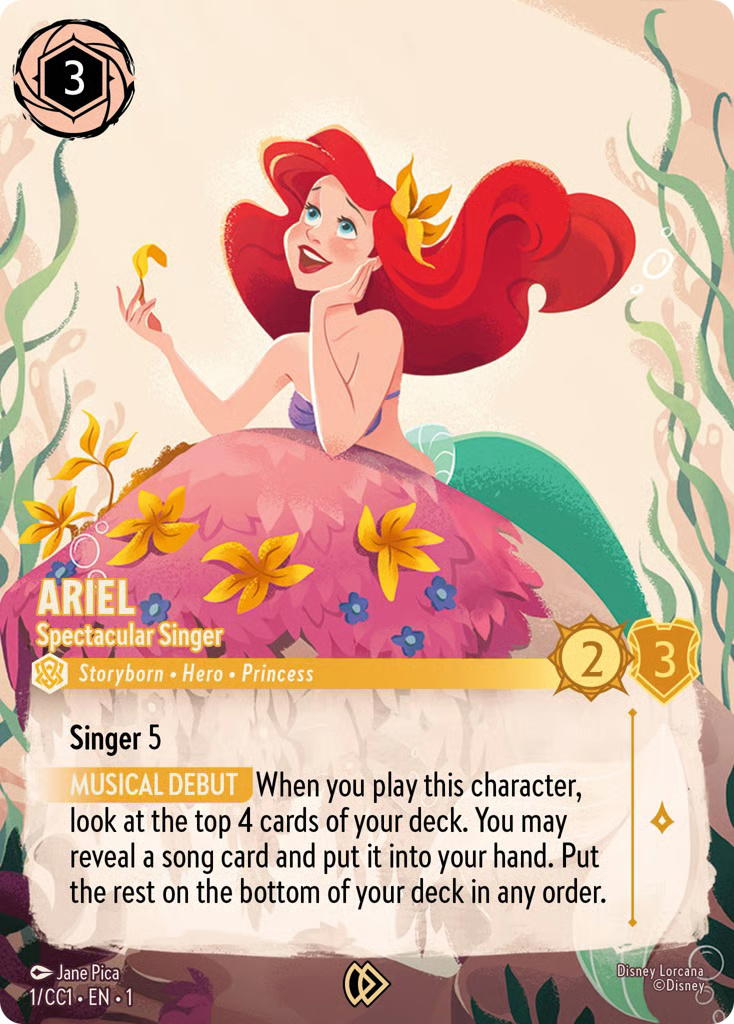 Disney Lorcana Disney Lorcana Ariel Spectacular Singer Promo [1/CC1] Curator's Collection: Heroines Edition (EN)