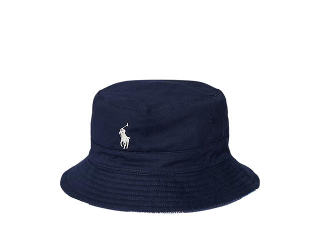 Polo Ralph Lauren Polo Ralph Lauren Reversible Twill-Patchwork Bucket Hat Newport Navy - view 1