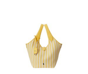 Buy Polo Ralph Lauren Polo Play Striped Canvas Tote Collegiate Yellow White at Sasom – Authentic and Ready to Ship