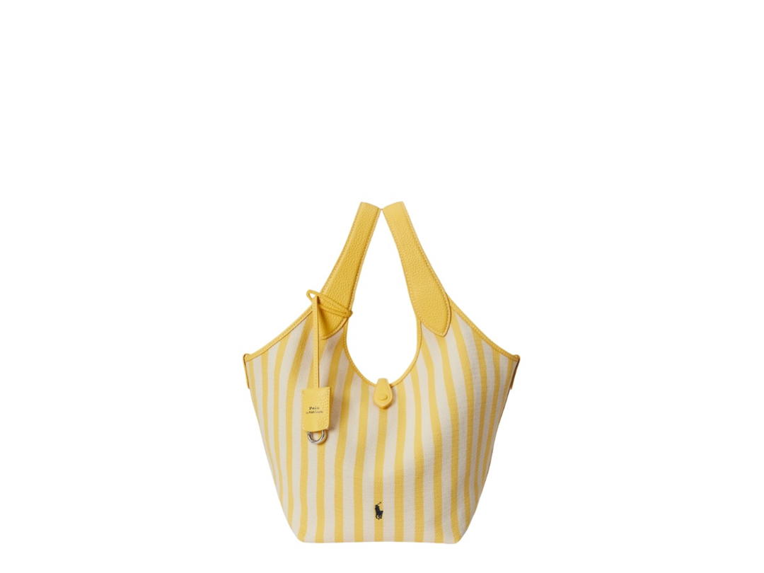 Polo Ralph Lauren Polo Ralph Lauren Polo Play Striped Canvas Tote Collegiate Yellow White