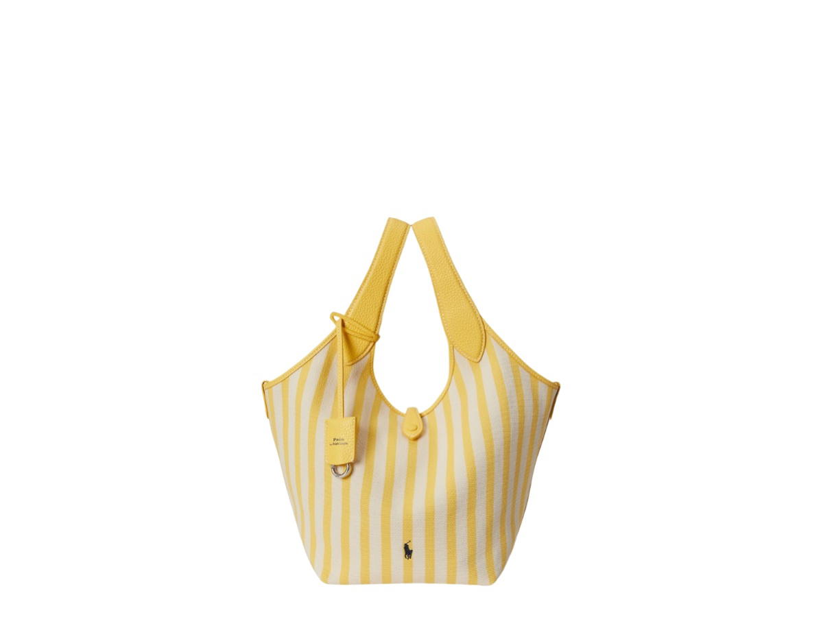 Polo Ralph Lauren Polo Ralph Lauren Polo Play Striped Canvas Tote Collegiate Yellow White
