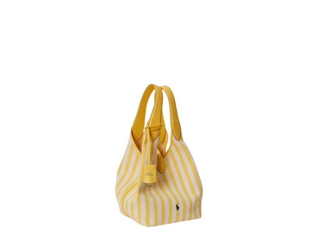 Polo Ralph Lauren Polo Ralph Lauren Polo Play Striped Canvas Tote Collegiate Yellow White - view 2