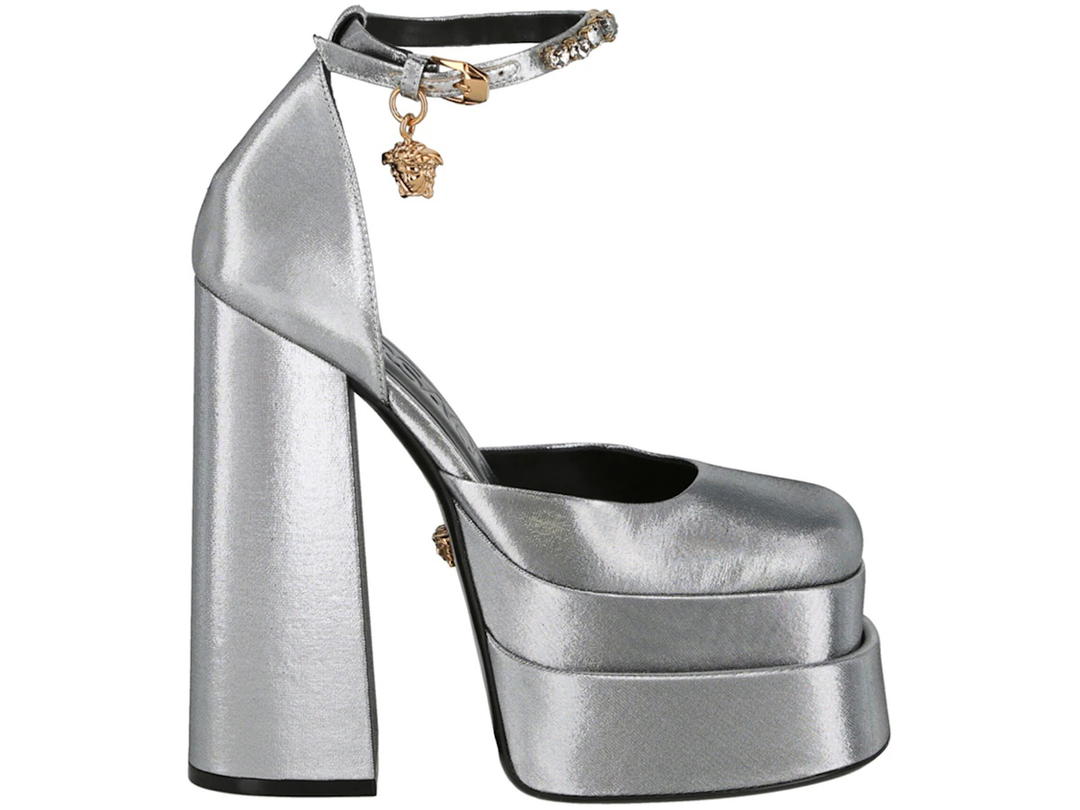 Versace Versace Medusa Aevitas Platform Pumps Grey (Women's)