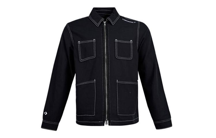 Converse Converse Pocket Woven Long Jackets Men Black
