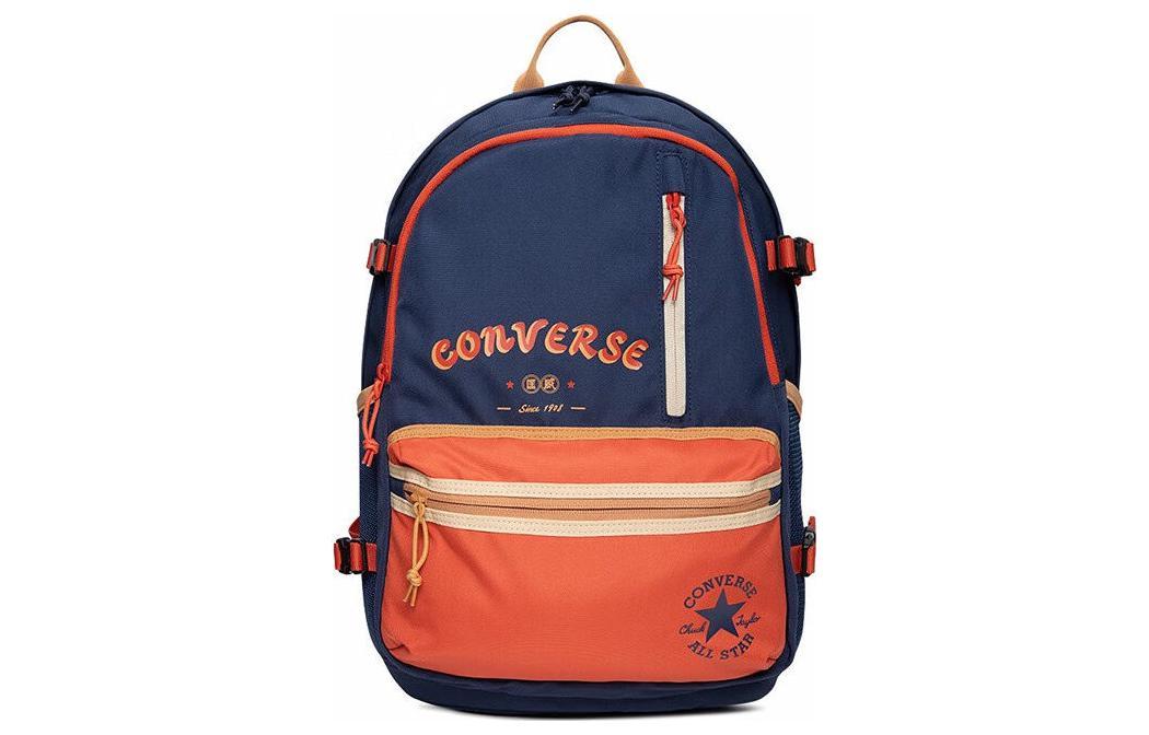 Converse Converse Polyester Backpack Large Size Unisex Blue/Orange