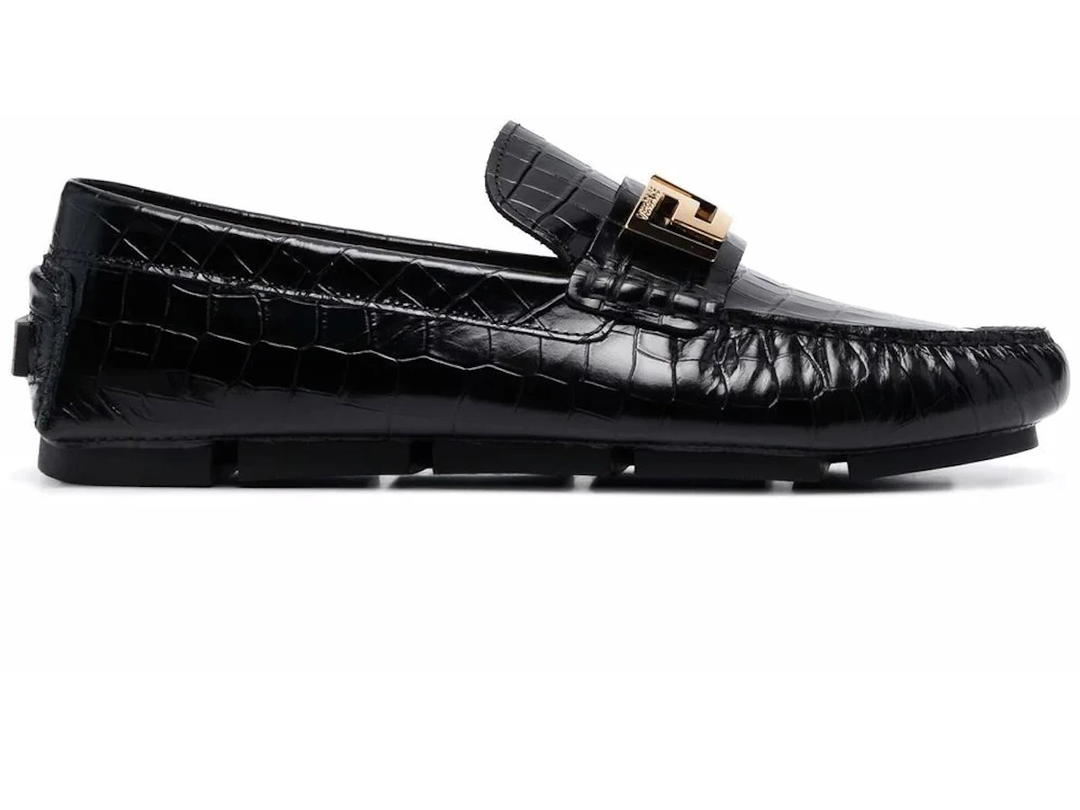 Versace Versace Greca Loafer Croc Black
