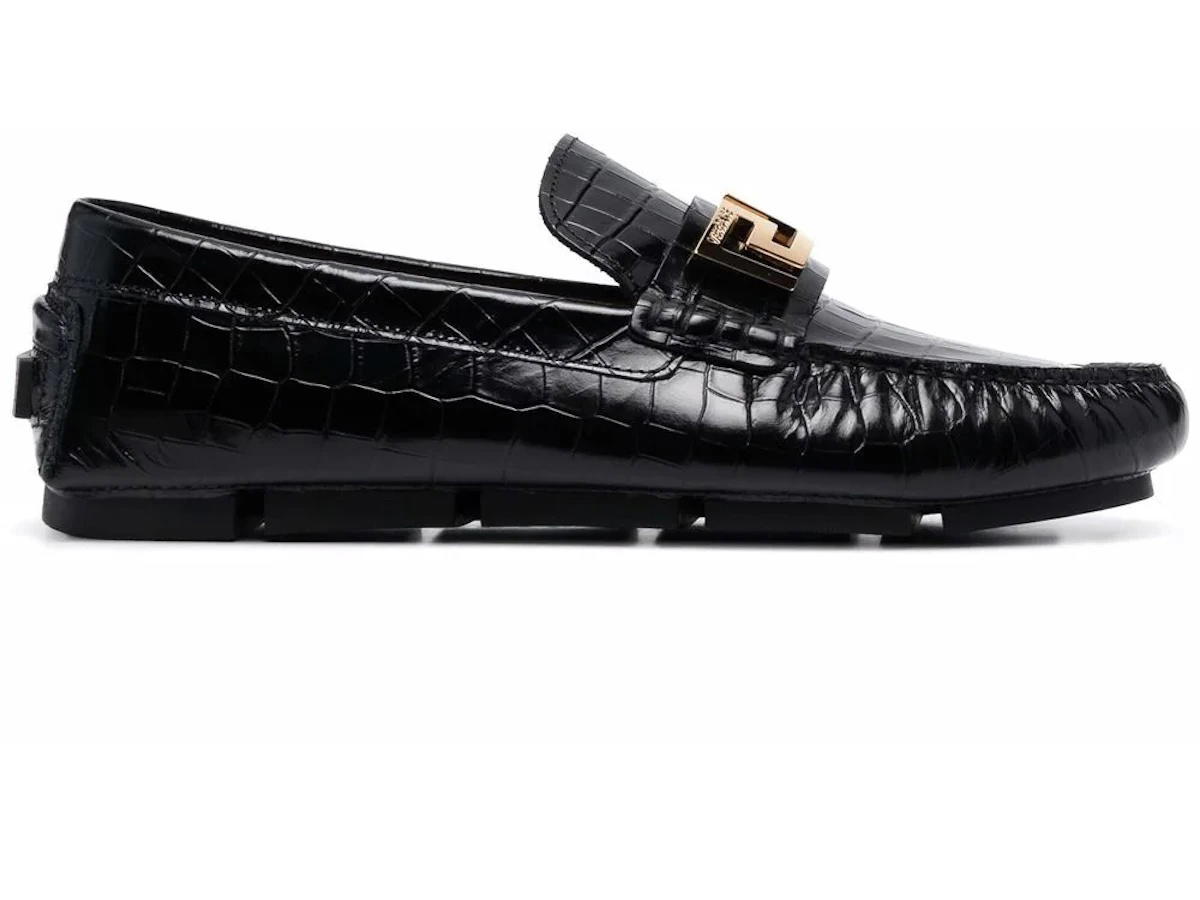 Versace Versace Greca Loafer Croc Black