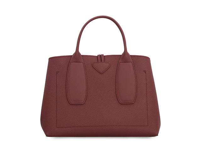 Longchamp Longchamp Roseau M Plum Leather Bagpurple Leather - view 4