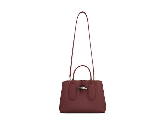 Longchamp Longchamp Roseau M Plum Leather Bagpurple Leather - view 5