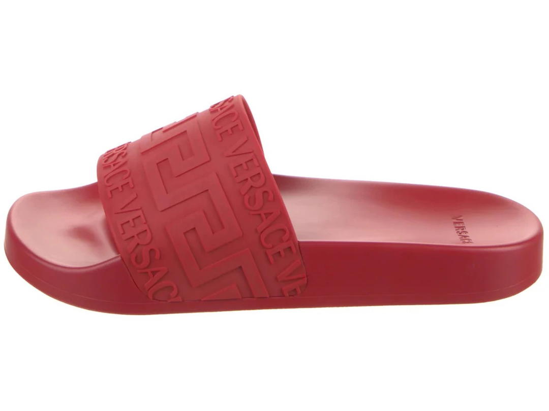 Versace Versace Rubber Pool Slide Red