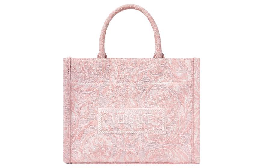 Versace FANSIZHE Barocco Canvas Tote Bag Shopping Bag Handbag Small Size Women's Pink