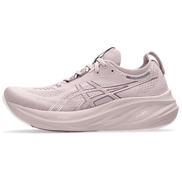 Asics Asics GEL NIMBUS 26 Non slip Wear resistant Shock Absorption Low Top Casual Running Shoes Women's White Pink