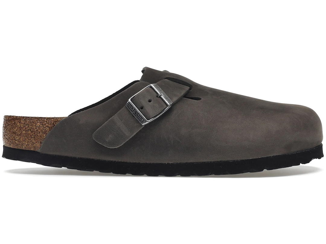 Birkenstock Birkenstock Boston Soft Footbed Oiled Leather Iron Grey