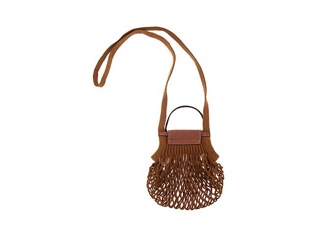 Longchamp Longchamp Tobacco La Pliage Filet Xsbrown Cotton Leather Details - view 2