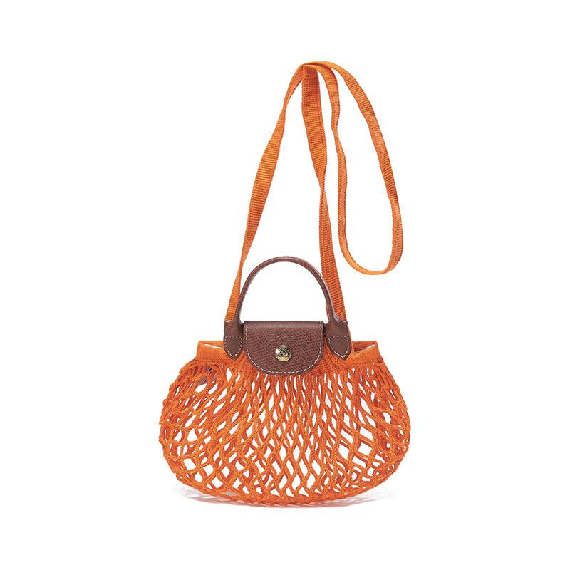 Longchamp Longchamp Le Pliage Fabric Handbag Shoulder Bag Crossbody Bag Mini Women's Orange