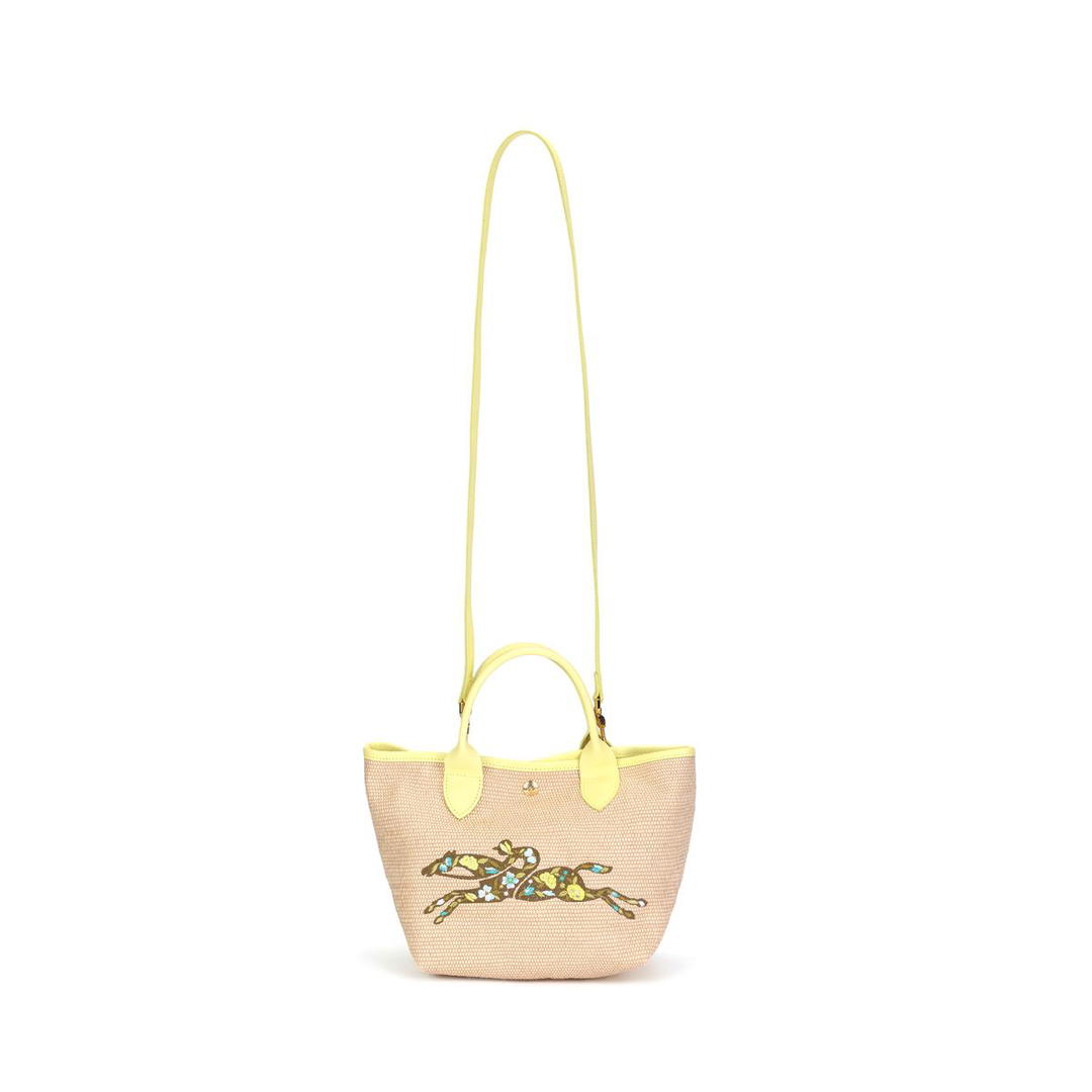 Longchamp Longchamp Canvas Tote Bag Shopping Bag Canvas Bag Handbags Small Size Women's Yellow