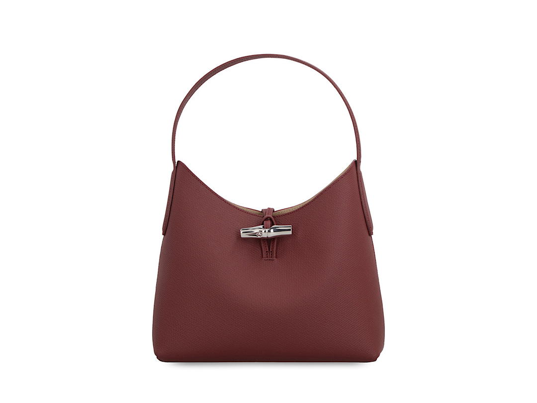 Longchamp Longchamp Roseau M Plum Leather Shoulder Bagpurple Leather