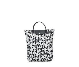 Buy Longchamp Le Pliage LGP Medium Tote Bag Black White at Sasom – Authentic and Ready to Ship