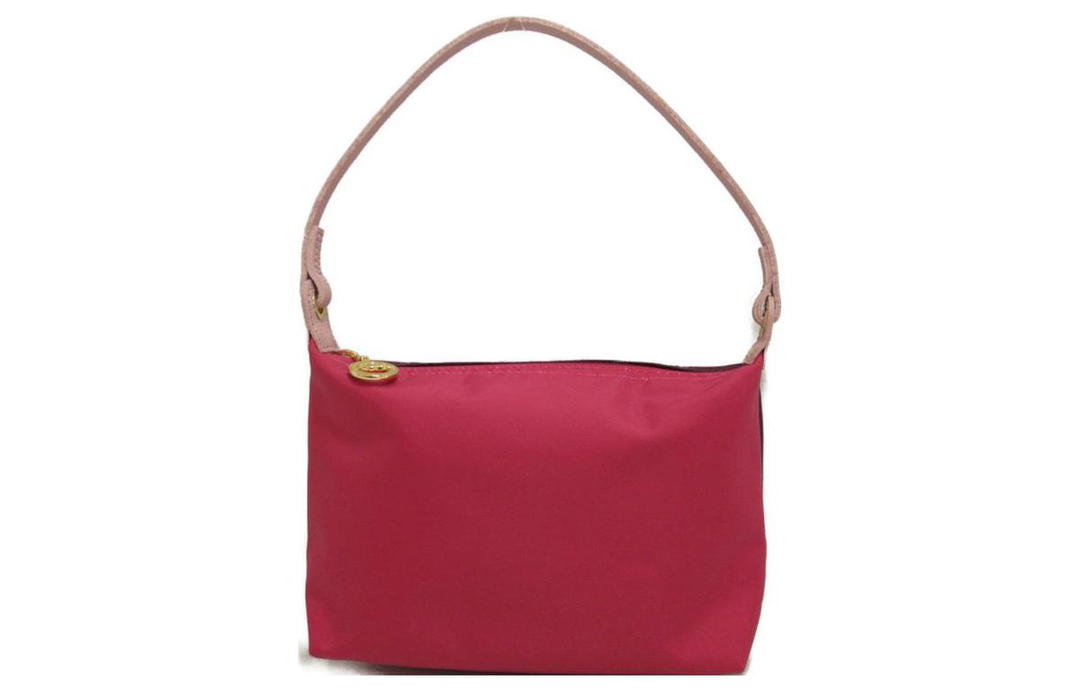 Longchamp Longchamp Le Pliage Re-play Canvas With Leather Trim Shoulder Bag Handbag Shoulder Bag Women's Peach Pink