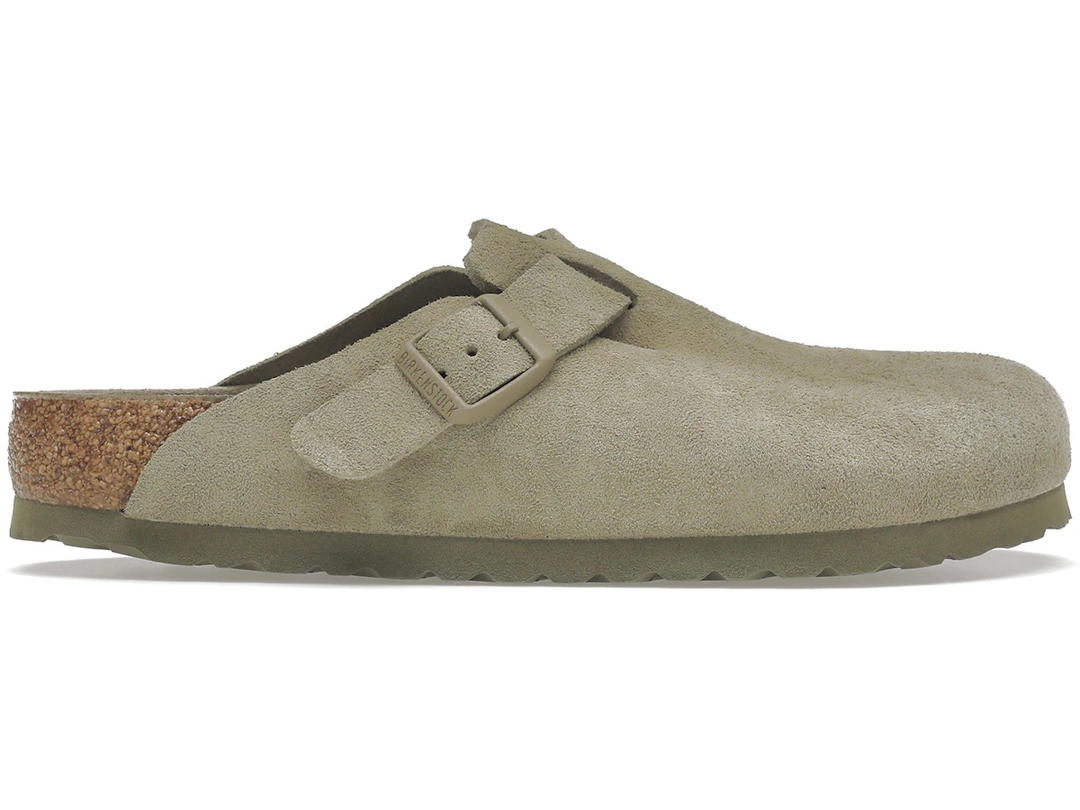 Birkenstock Birkenstock Boston Soft Footbed Suede Faded Khaki