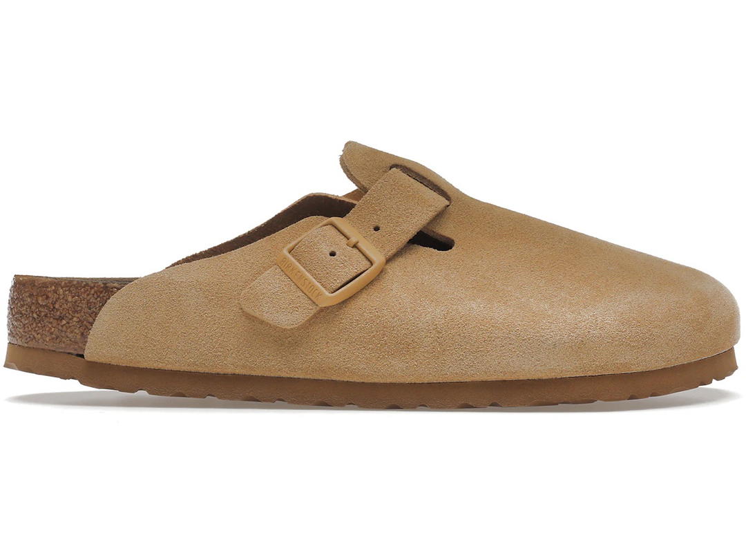 Birkenstock Birkenstock Boston Soft Footbed Suede Latte Cream