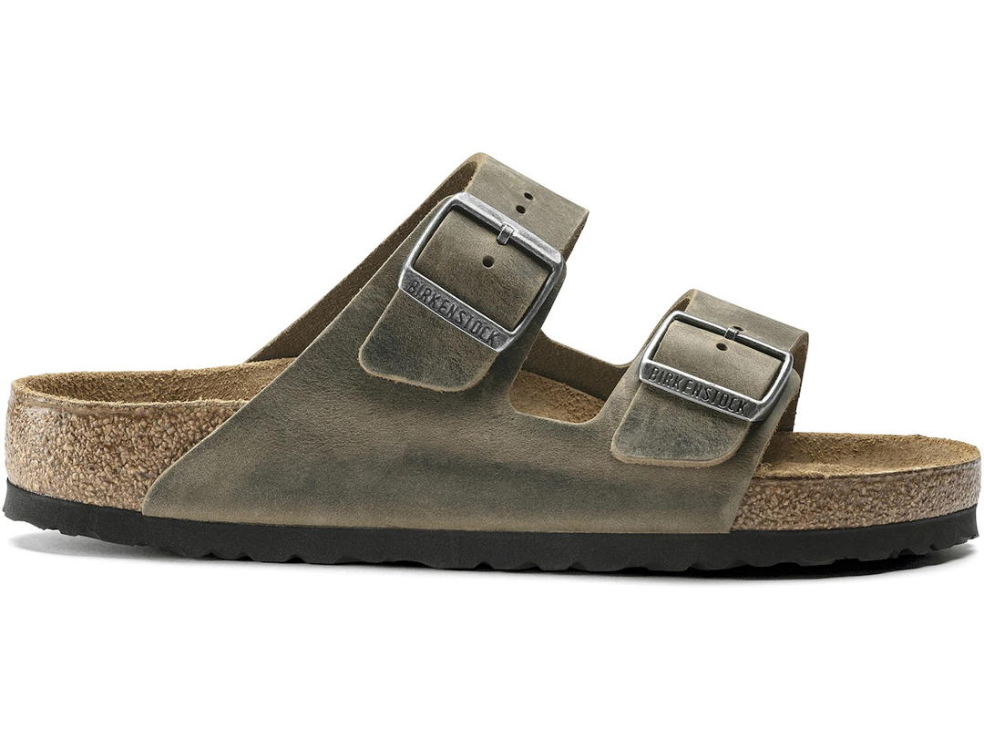 Birkenstock Birkenstock Arizona Soft Footbed Oiled Leather Faded Khaki