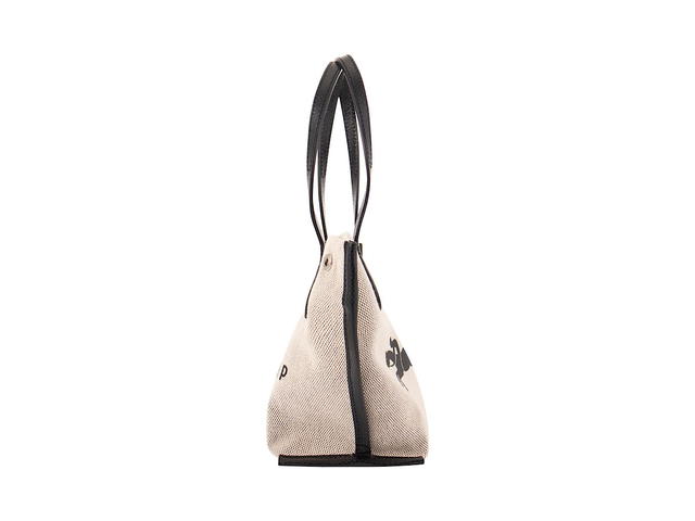 Longchamp Longchamp Xs Essential Naturalblack Tote Bagbeige Canvas Leather Details - view 3