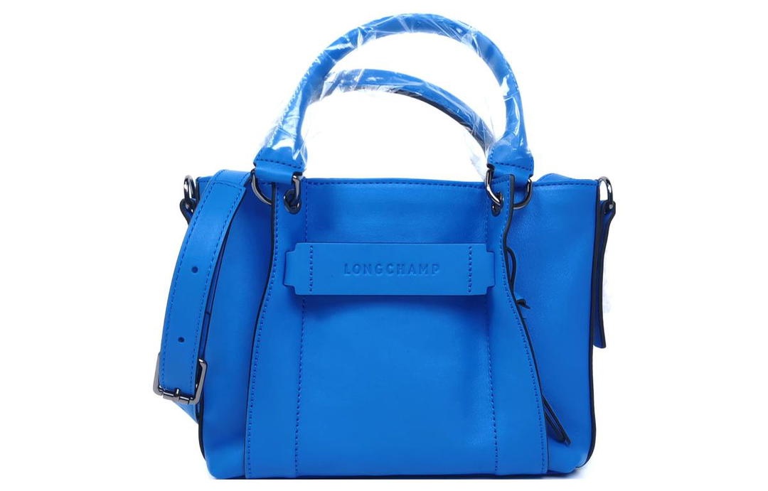 Longchamp Longchamp 3D Calfskin Tote Bag Shopping Bag Shoulder Bag Crossbody Bag Handbag Small Size Women's Cobalt Blue
