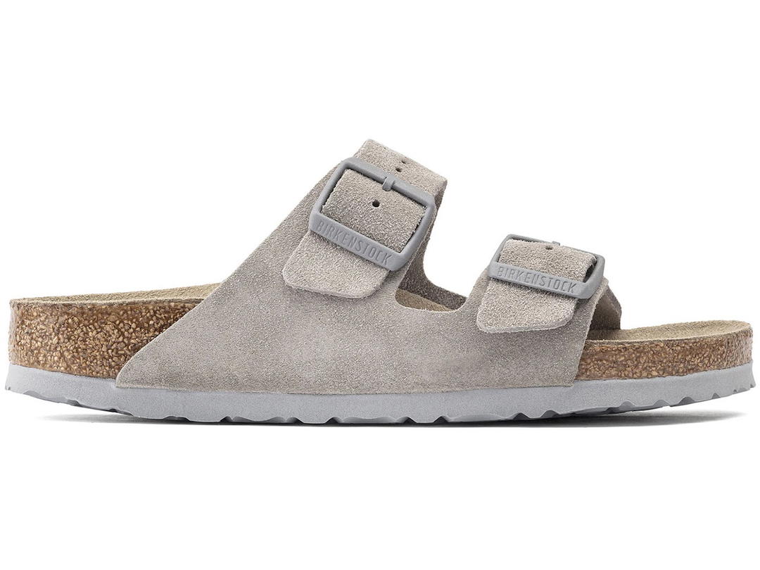 Birkenstock Birkenstock Arizona Soft Footbed Suede Stone Coin