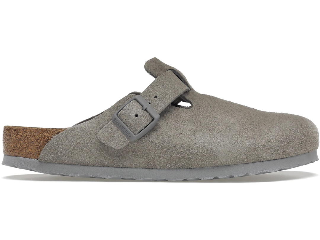 Birkenstock Birkenstock Boston Soft Footbed Suede Stone Coin