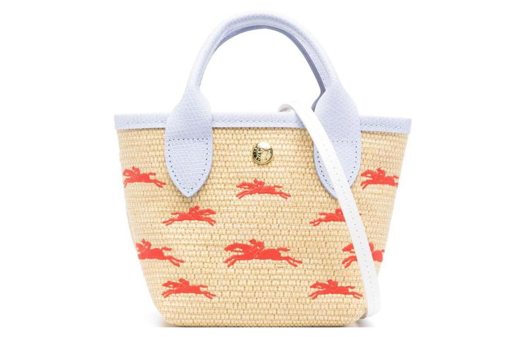 Longchamp Longchamp Le Panier Pliage Handbags Beige & Blue
