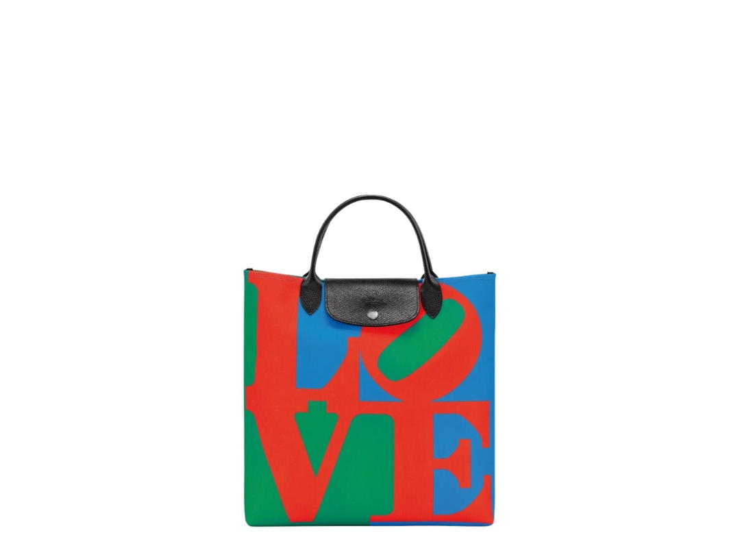 Longchamp Longchamp x Robert Indiana Top Handle Bag L Red